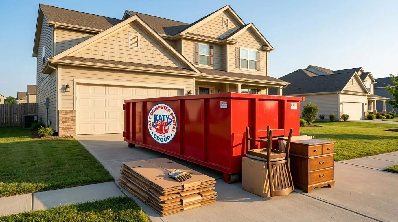 Roll-off dumpster delivered to a property in Fulshear, TX Roll-off dumpster delivered to a property in Fulshear, TX